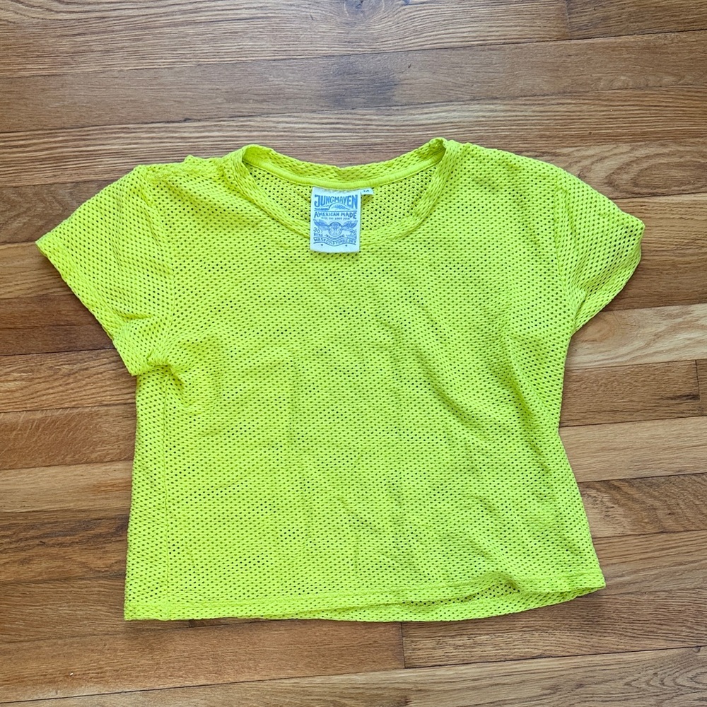 Jungmaven Bright Yellow Mesh Short Sleeve Tee